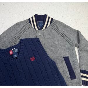 Gap & Chaps Boys Sweater Bundle XS S Cardigan Vest Preppy School Outfit Lot